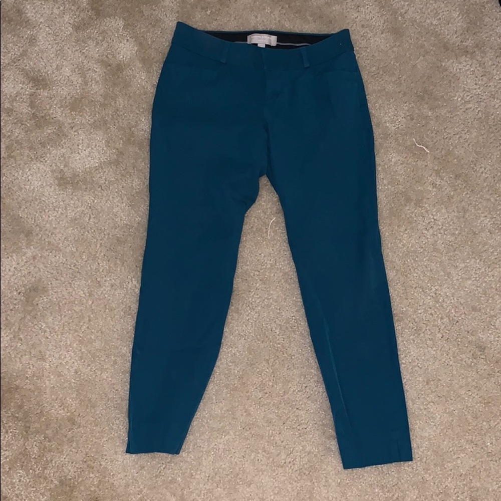 Banana Republic Teal Skinny Crop Dress Pant